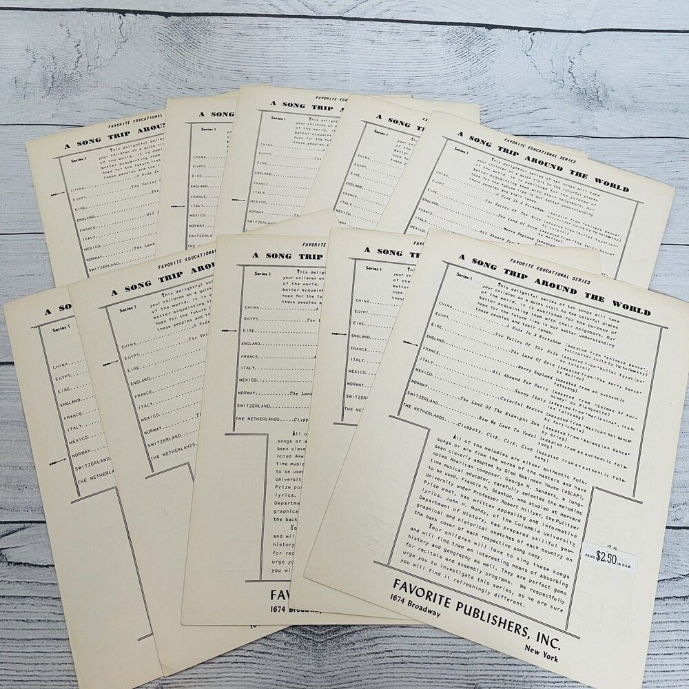 VTG Sheet Music Educational Series A Song Trip Around The World Favorite Publish